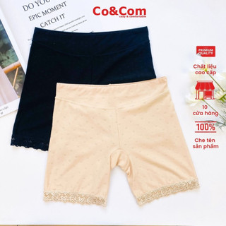 Quần Lót Đùi Mặc Trong Váy Chất Cotton Phối Ren Cao Cấp Co&Com QV5178 Co Giãn
