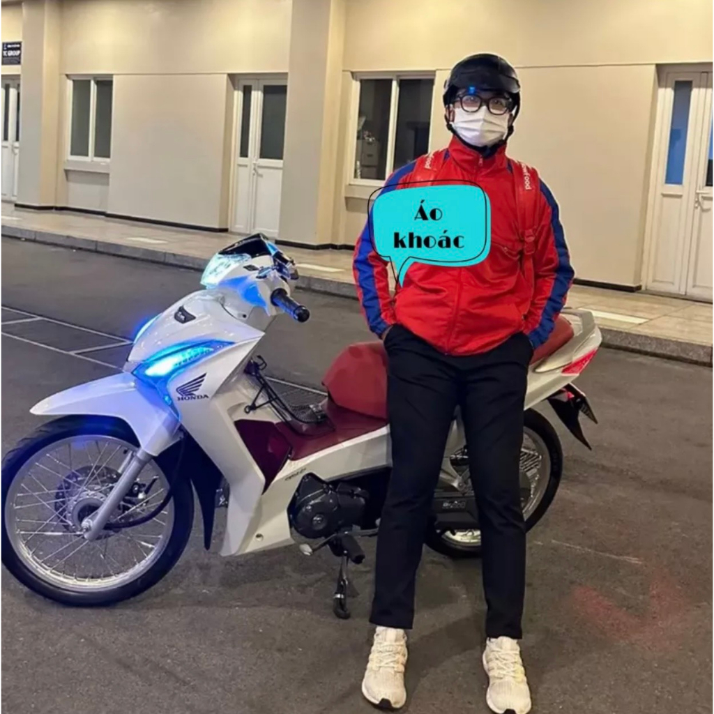 Áo khoác dù hai lớp Đỏ hottrend đi tour phượt cho anh em offteam club ^^