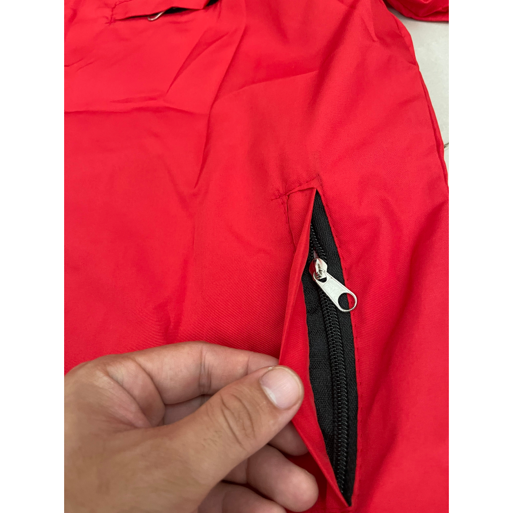 Áo khoác dù hai lớp Đỏ hottrend đi tour phượt cho anh em offteam club ^^