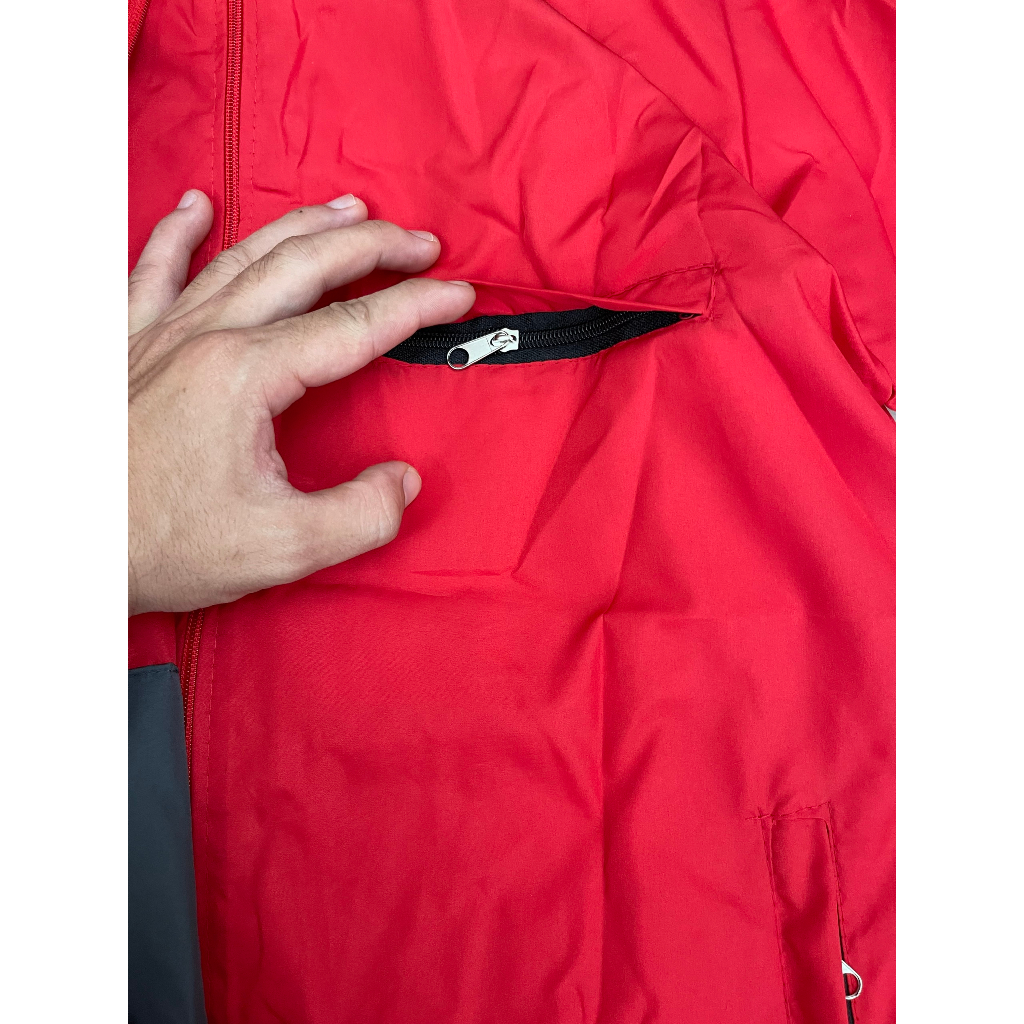 Áo khoác dù hai lớp Đỏ hottrend đi tour phượt cho anh em offteam club ^^