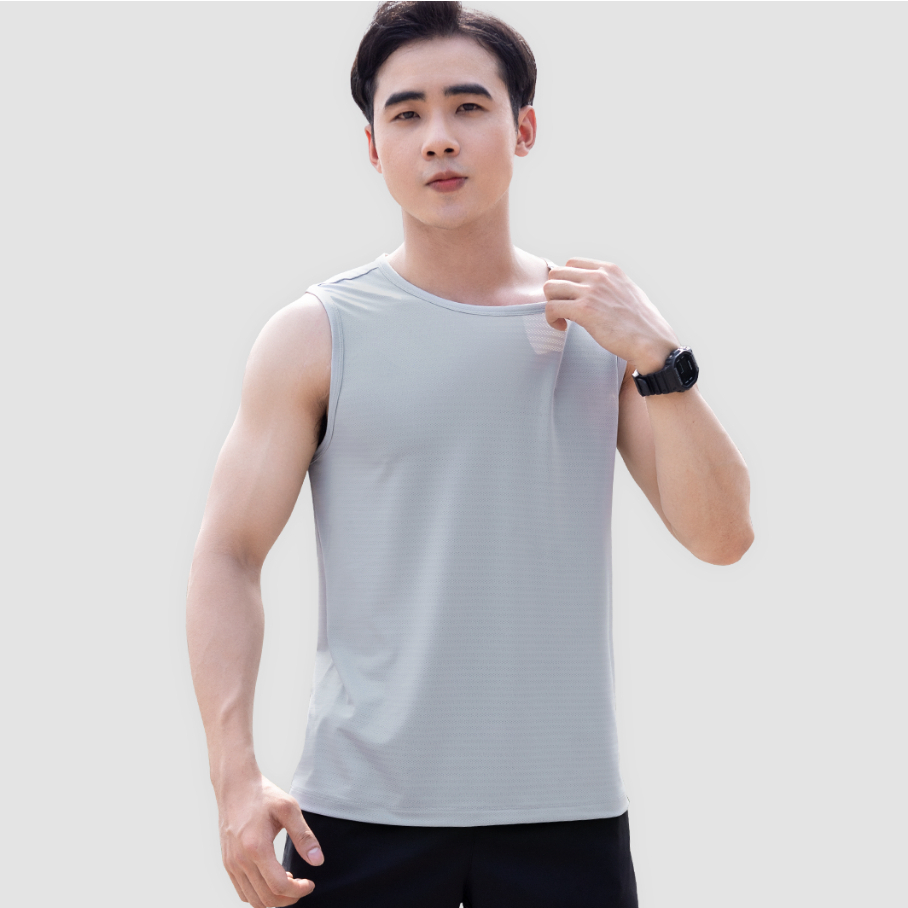 Áo Tank Top Nam Ba Lỗ Sát Nách Vải Thun Lạnh Coolmax Siêu Mát AVENTINO B1