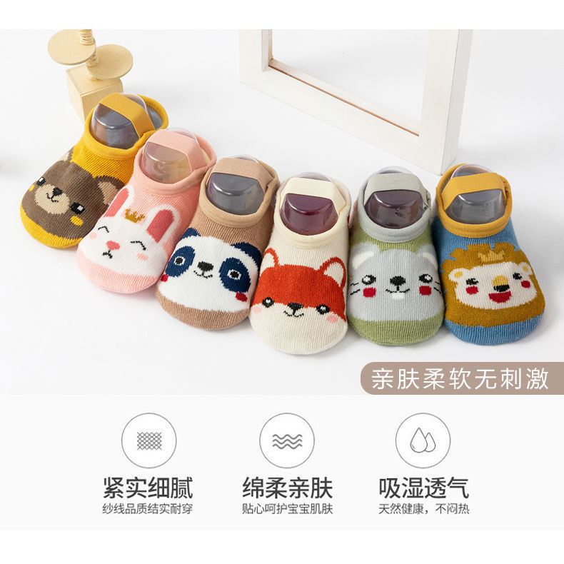Tất  hài KIDSOCK Cổ Ngắn Hình Thú Siêu Chống Trượt cho bé từ 0-3 tuổi