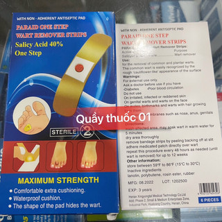 Miếng dán mụn cóc Sterile, ngăn chặn mụn cóc, mụn mắt cá chân hiệu quả, hộp 6 miếng