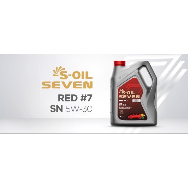 S-oil SEVEN RED7 SN 5W30 4L Full tổng hợp toàn phần, FULLY SYNTHETIC 4 lít, máy xăng