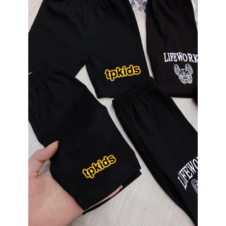 Quần legging lửng đờ riu cho bé gái, quần đùi legging dáng ôm cạp cao siêu co dãn chất tăm zip, SAMKIDs