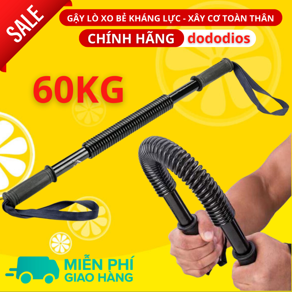 Gậy Bẻ Tập Cơ Tay - Gậy Lò Xo Lực 5kg 10kg 20kg, 25kg, 30Kg, 40kg, 50kg, 60kg - hãng dododios