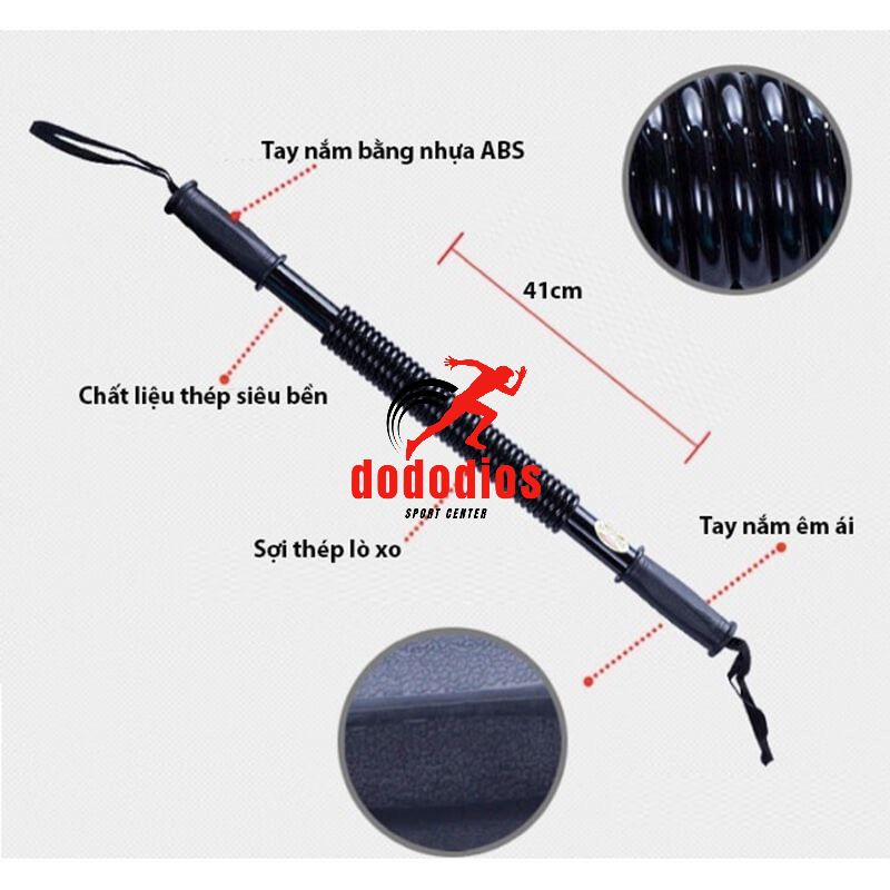 Gậy lò xo tập cơ tay dododios - lực bẻ 5kg 10kg 20kg 30kg 40kg 50kg 60kg