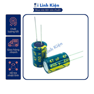 Tụ hóa 450v 47uf 16x25mm tần số cao chất lượng tốt.