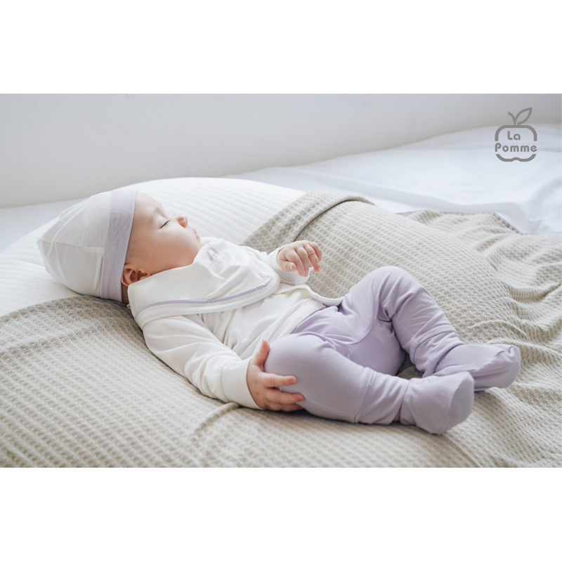 Bộ sơ sinh dài tay La Pomme Sóc nâu và hạt dẻ dành cho bé trai bé gái thu đông 2022 cao cấp