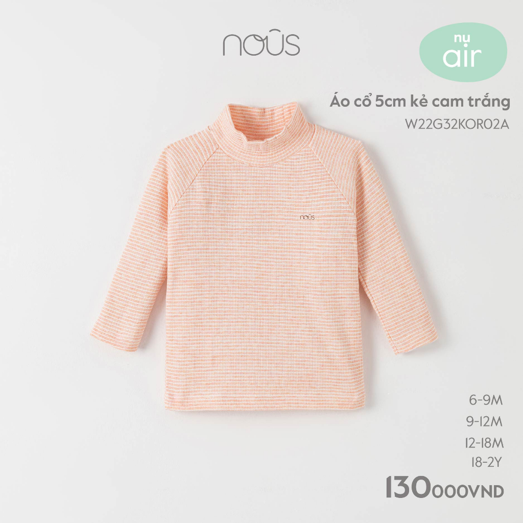 Áo giữ nhiệt Nous 3cm, 5cm cho bé trai bé gái chất liệu kháng khuẩn cho bé từ 3-6 tháng đến 18-24 tháng