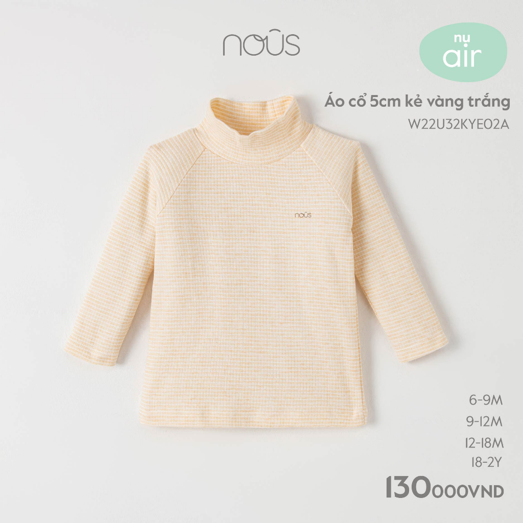 Áo giữ nhiệt Nous 3cm, 5cm cho bé trai bé gái chất liệu kháng khuẩn cho bé từ 3-6 tháng đến 18-24 tháng