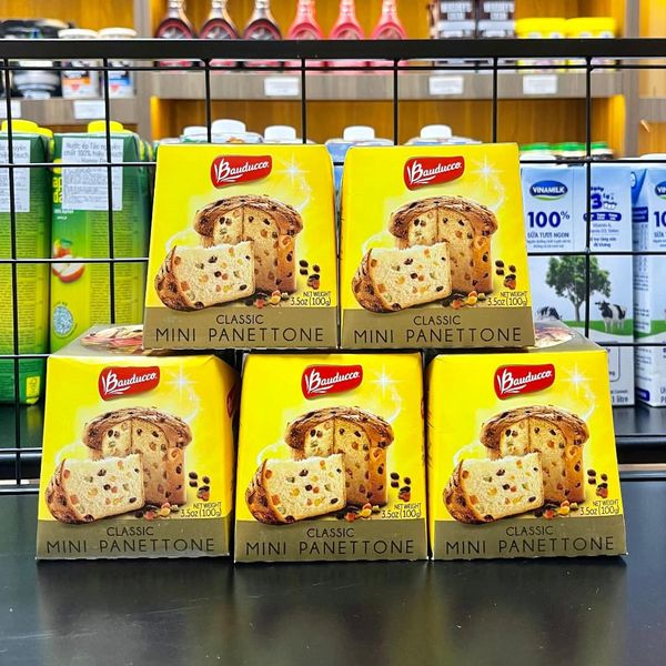 Date 2024 🍞Bánh bông lan Panettone Bauducco 100g🥯trái cây