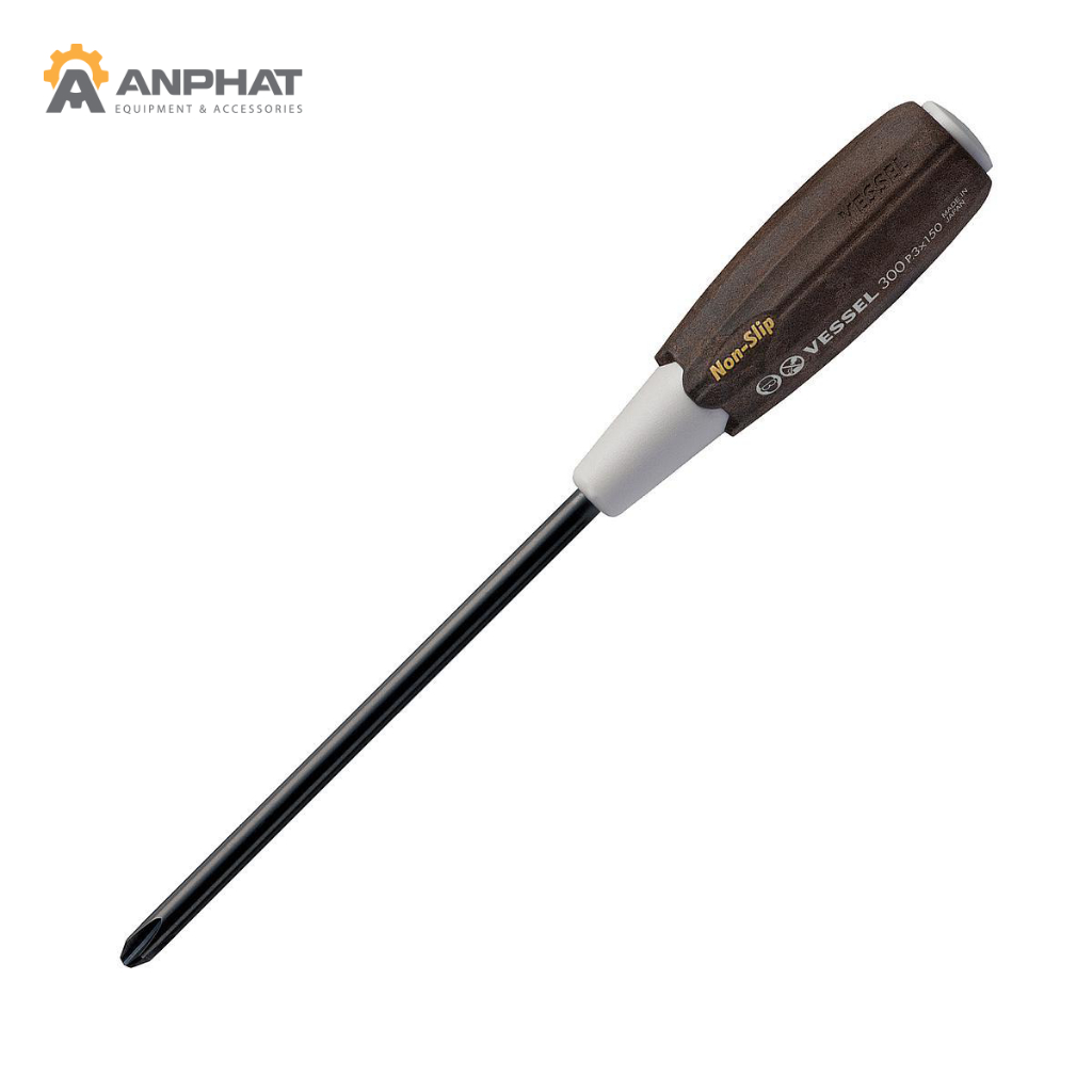 Tô vít cán gỗ Vessel 300 (Tay cầm chống trơn trượt)