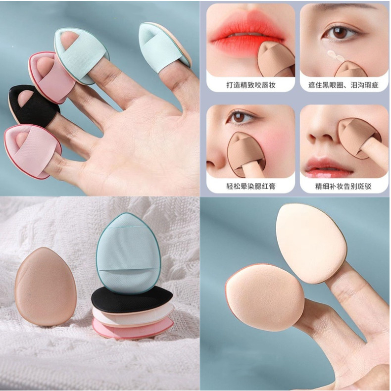 Mút Trang Điểm Mini Hình Giọt Nước Đeo Ngón Tay Dùng Để Dặm Che Khuyết Điểm ~My Delwyn~