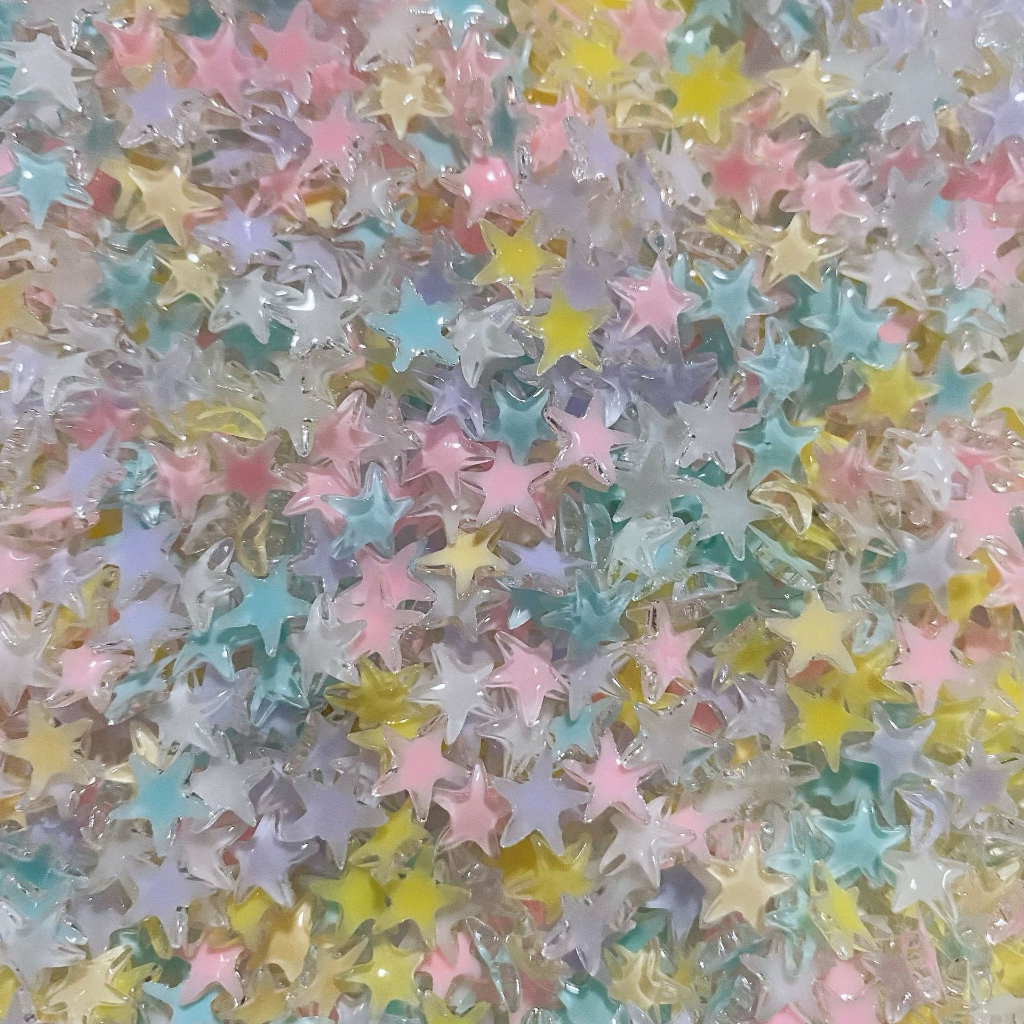 Set 10 Charm  slime/ Dụng Cụ Charm Nail/ Trang Trí Hình Mặt Trăng & Ngôi Sao 3D Xinh Xắn