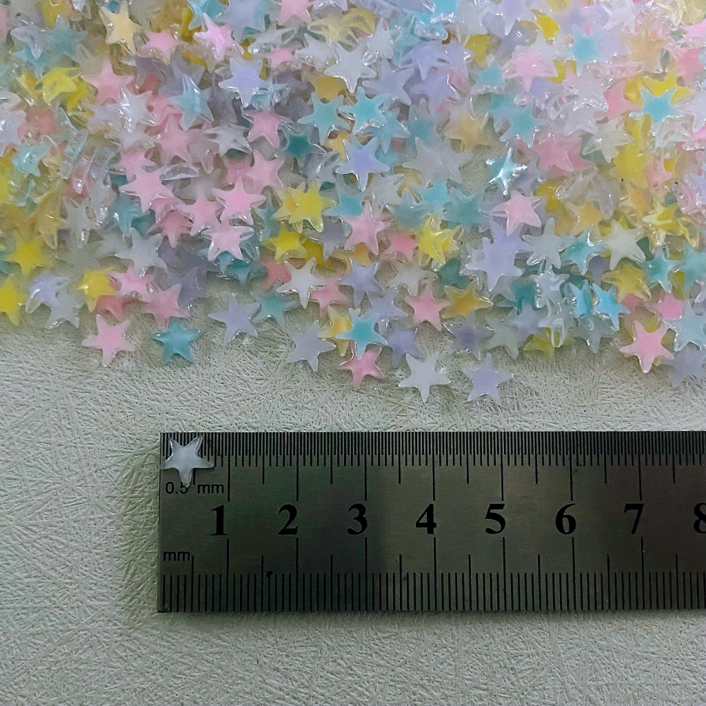 Set 10 Charm  slime/ Dụng Cụ Charm Nail/ Trang Trí Hình Mặt Trăng & Ngôi Sao 3D Xinh Xắn