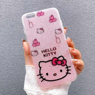 Ốp Lưng Dẻo Kim Tuyến Hello kitty