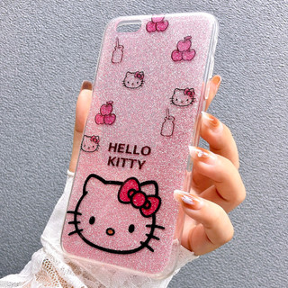 [ Iphone 6/6s Plus ] Ốp Lưng Dẻo Kim Tuyến Hello kitty
