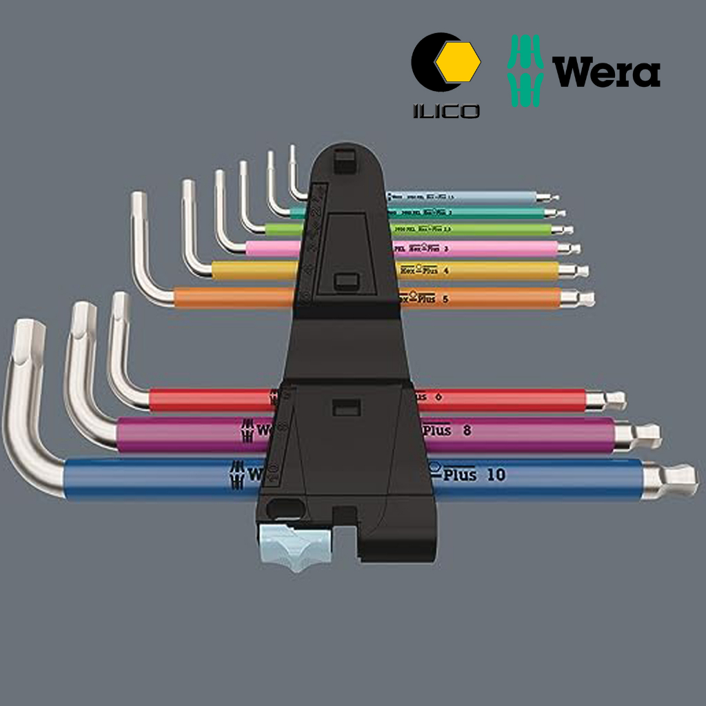 Bộ 9 Lục Giác Có Bi Thép Không Gỉ Wera 05022699001 - ILICO