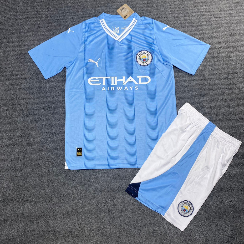 Mẫu Sân Nhà Quần Áo Bóng Đá CLB Manchester City 2023-2024  - Chuẩn Mẫu Thi Đấu 99%- Vải Thái