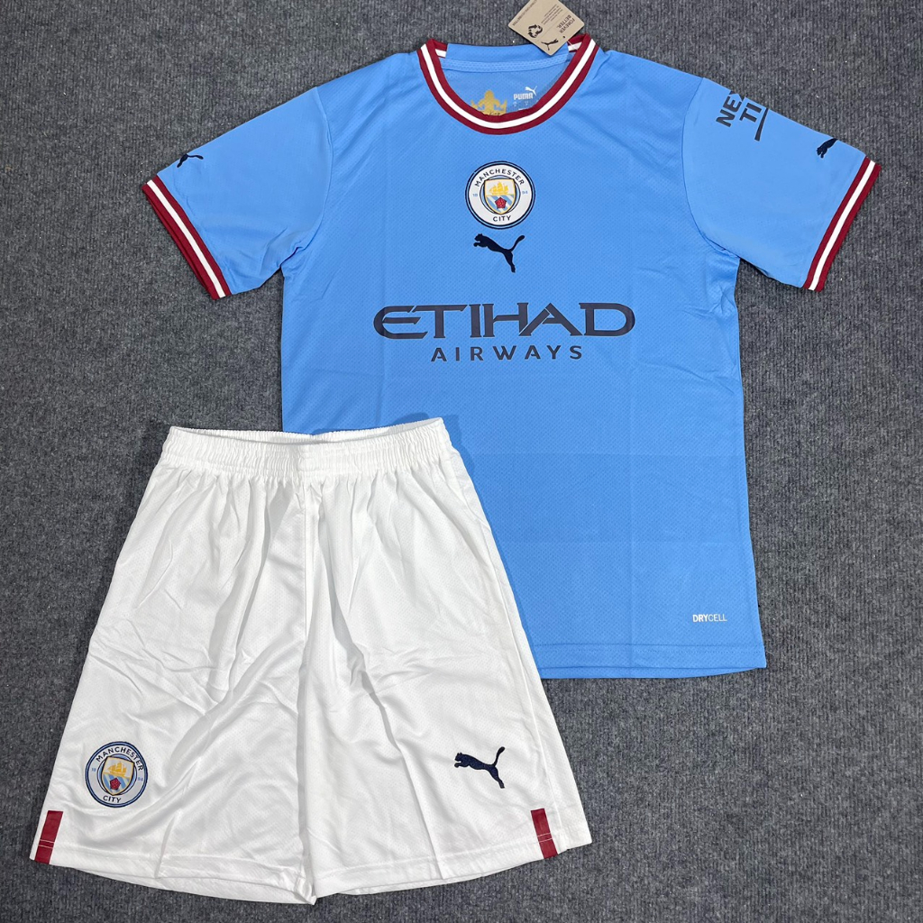 Mẫu Sân Nhà Quần Áo Bóng Đá CLB Manchester City 2023-2024  - Chuẩn Mẫu Thi Đấu 99%- Vải Thái
