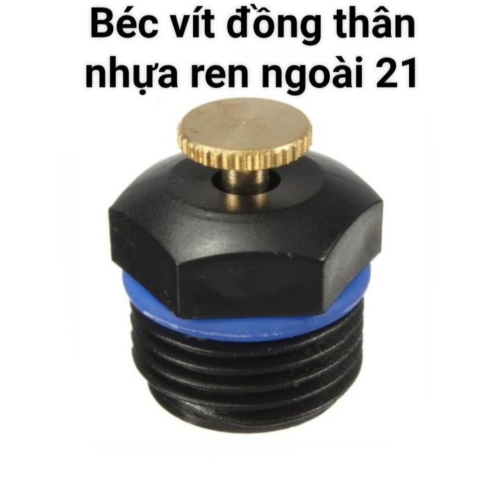 Béc vít phun sương ren ngoài 21, béc vít phun sương 360 độ chỉnh được lưu lượng và phun ngang, phun cao