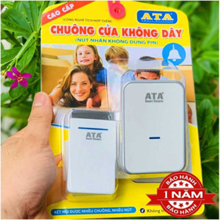 Chuông cửa không dây nút nhấn không dùng PIN ATA AT-915M (Nút không cần thay Pin,sử dụng liên tục,kín nước )