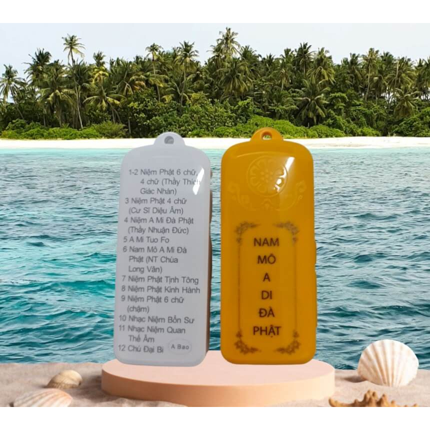 MÁY NIỆM PHẬT ĐEO CỔ CÓ SẴN 11 BÀI KINH, CÓ KHE CẮM THẺ NHỚ
