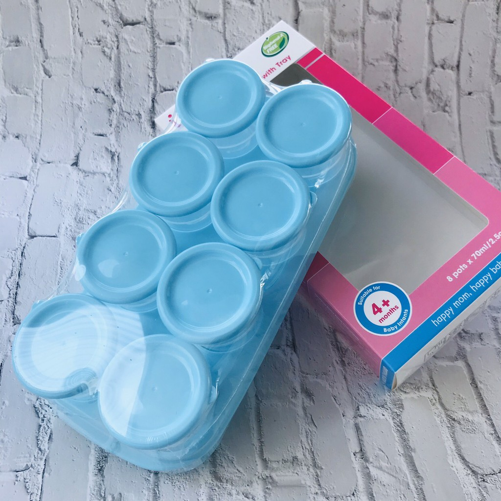 Khay 8 Hộp Trữ Đông Thức Ăn Upass Dung Tích 70ml/Hộp