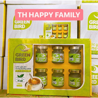 Green Bird Hộp quà 6 hũ Nước yến sào chưng đường phèn hữu cơ - NutriNest (72g/ Hũ)