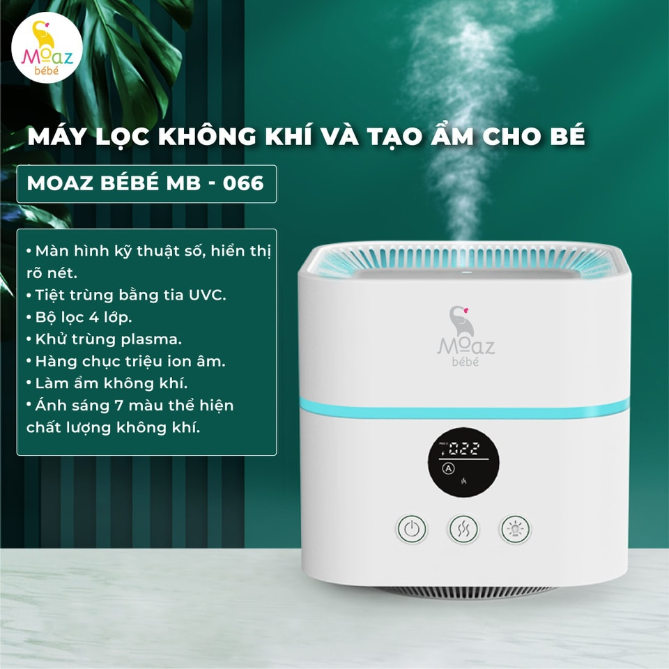 Máy lọc không khí và tạo ẩm Moaz Bébé MB066