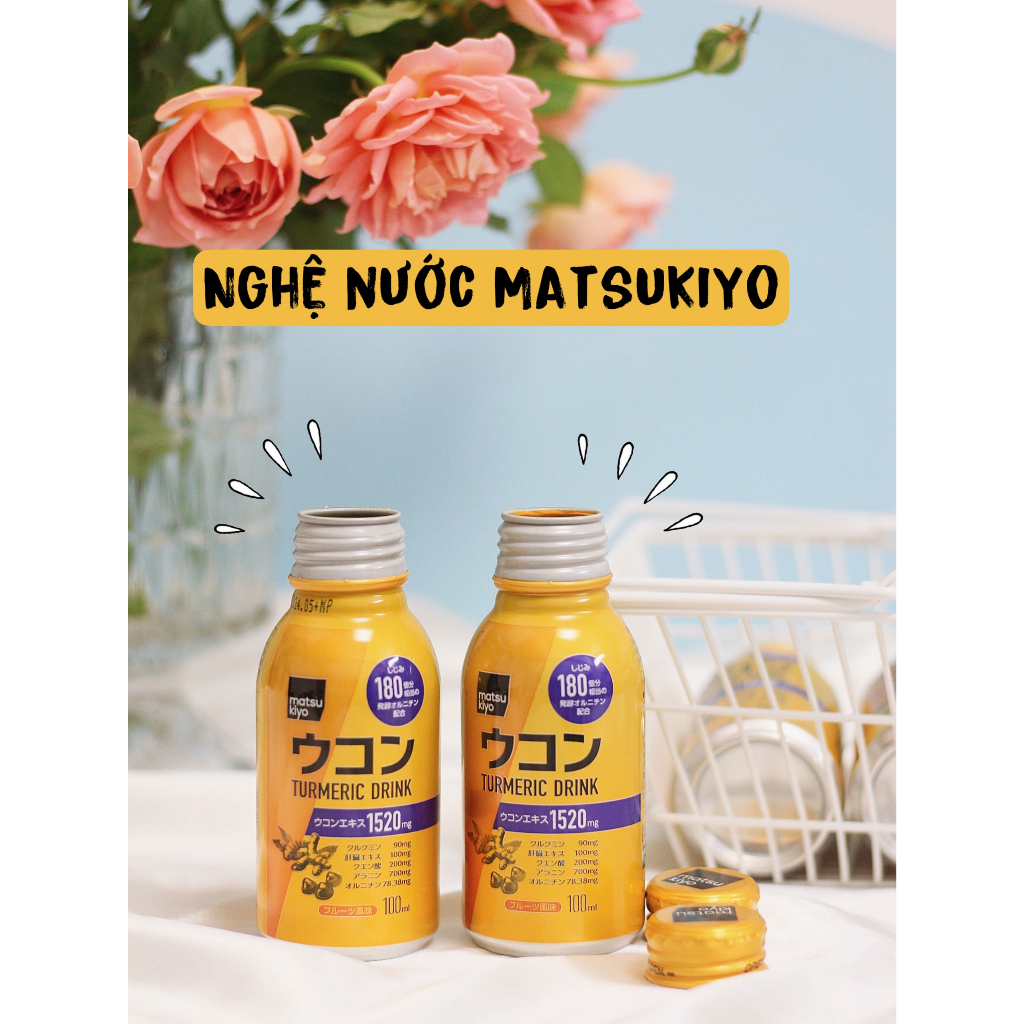 Nước uống giải rượu tinh nghệ, giải độc gan Turmeric drink 1520mg Nhật Bản