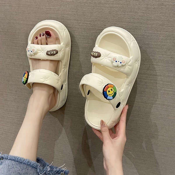 Dép Quai Hậu Nữ Lainiki Gắn Tickco Chất liệu EVA siêu nhẹ Cao Cấp 533 Gấu