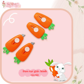 Dao rọc giấy hình carot cute dùng unbox, rạch giấy soibe'