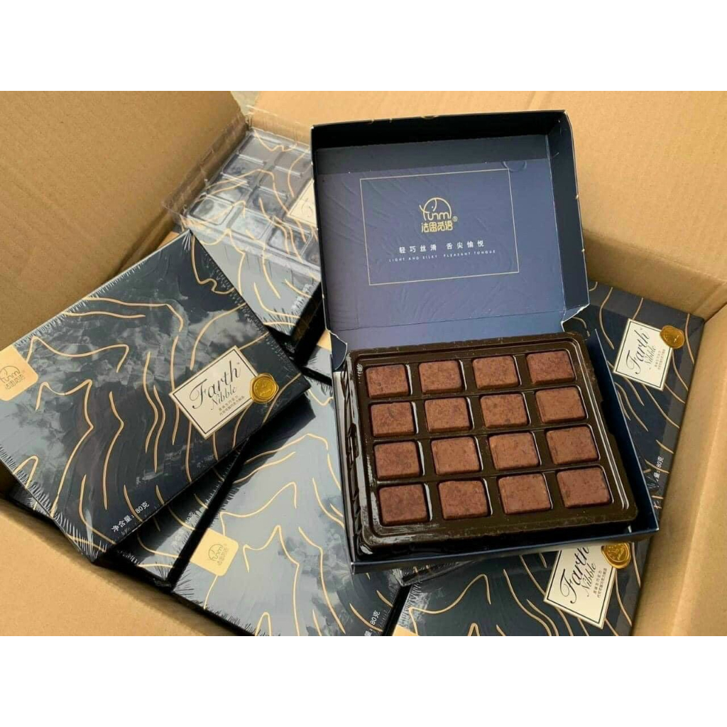 Socola tươi Nama 408g/hộp 80 viên tươi ngon,dễ ăn+Gói Đá gel khô 500g giữ lạnh 20h-30h an toàn