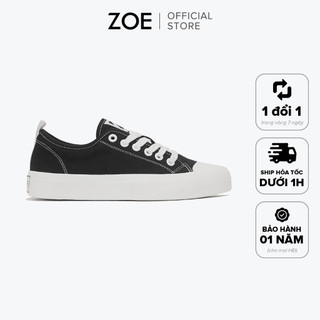 Giày sneaker linen unisex zoe black/màu đen lt001