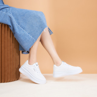 Giày thể thao nữ mwc 0789 - giày thể thao nữ đế cao, sneaker da siêu êm chân đế độn 5cm hot trend