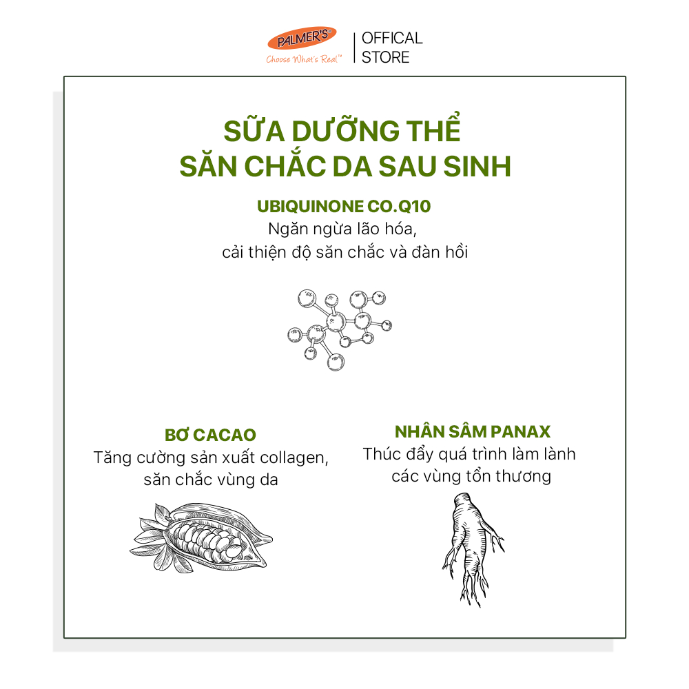 Sữa dưỡng thể làm săn chắc da sau sinh Palmer's 315ml