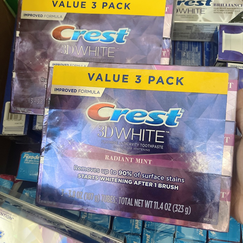 Kem đánh răng Crest 3D White Radiant Mint 107g - Mẫu mới