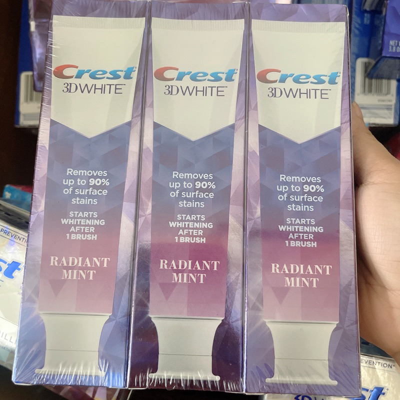 Kem đánh răng Crest 3D White Radiant Mint 107g - Mẫu mới