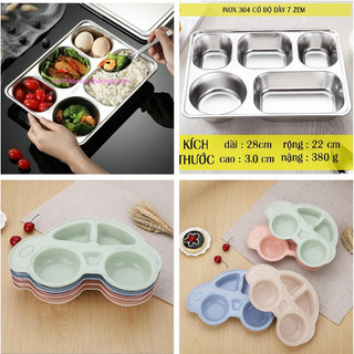 [FREESHIP] KHAY CƠM VĂN PHÒNG INOX 304 - KHAY HÌNH XE HƠI CHO BÉ