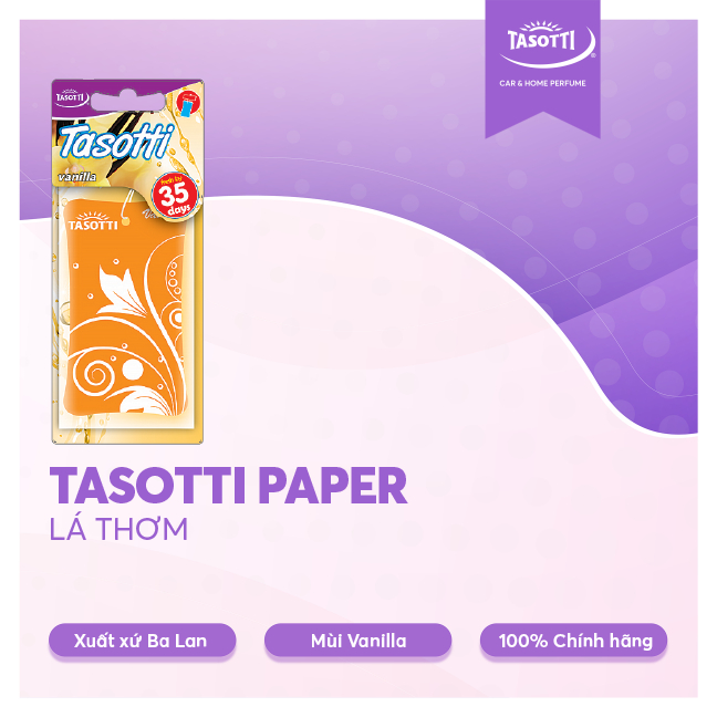 LLá Thơm Treo Xe Ô tô, Treo Phòng TASOTTI chính hãng Khử Mùi Khó Chịu