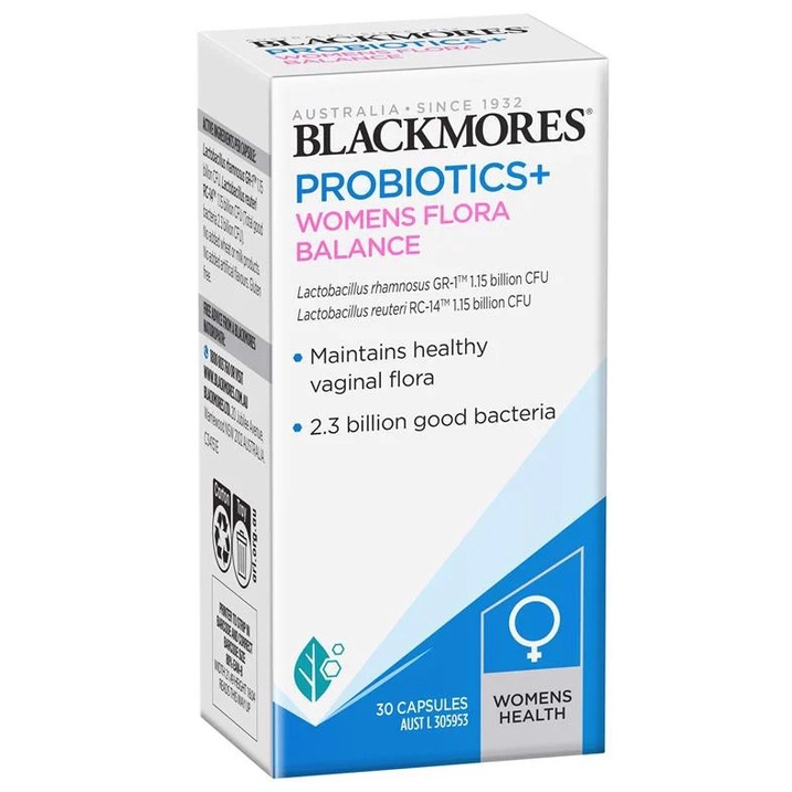 Viên uống phục hồi vệ sinh âm đạo Blackmores Probiotics Women Flora Balance 30 viên
