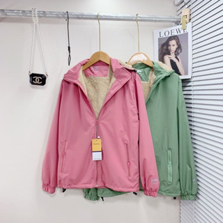 Áo Gió Nữ Lót Lông MỊn Ấm,Vải Gió Tráng Bạc ,Chống Nước,Chống Bụi,Cản Gió