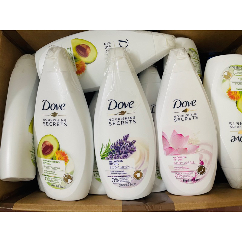 SỮA TẮM DOVE HƯƠNG BƠ, HƯƠNG HOA SEN, HƯƠNG HOA LAVENDER