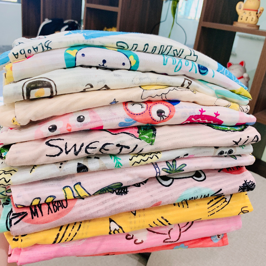 Đồ bộ dài tay cho bé trai bé gái, Bộ quần áo chất Cotton giấy thái  cho bé từ 7-19kg