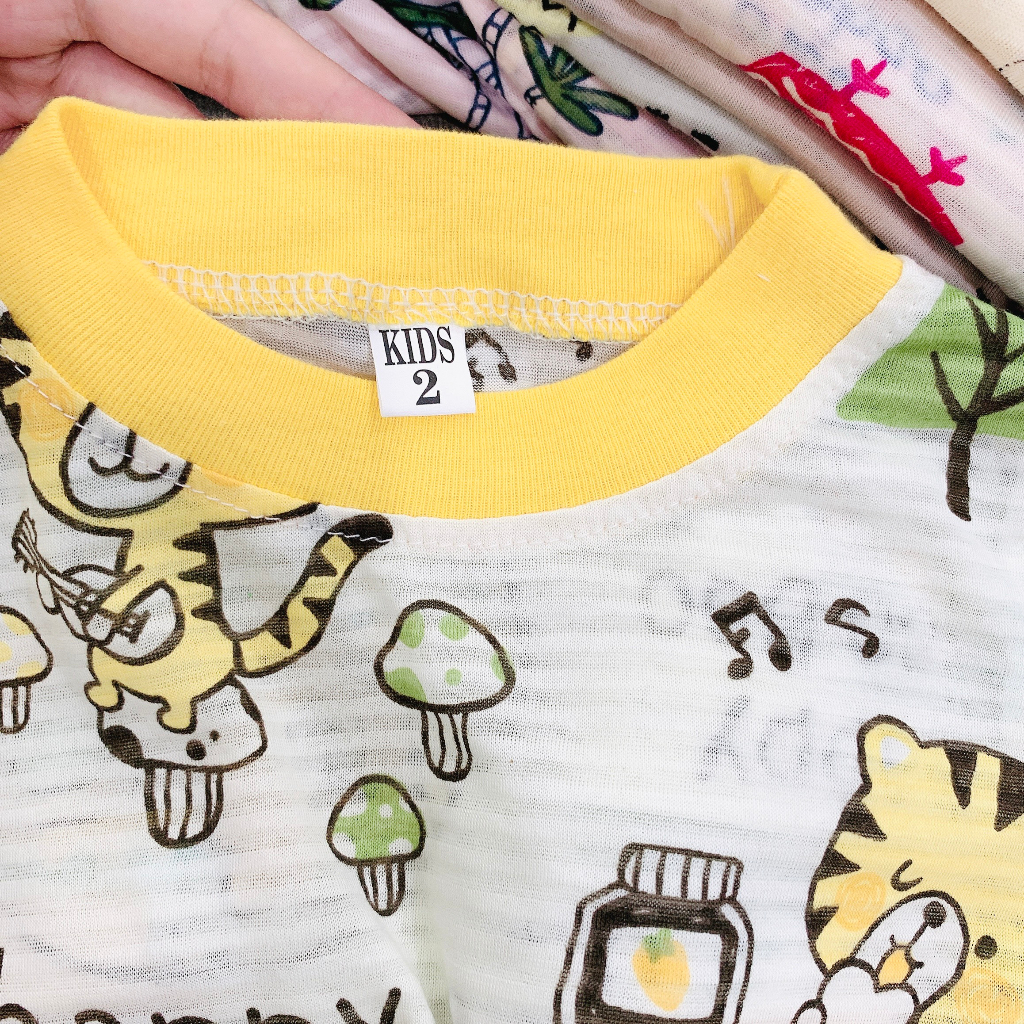 Đồ bộ dài tay cho bé trai bé gái, Bộ quần áo chất Cotton giấy thái  cho bé từ 7-19kg