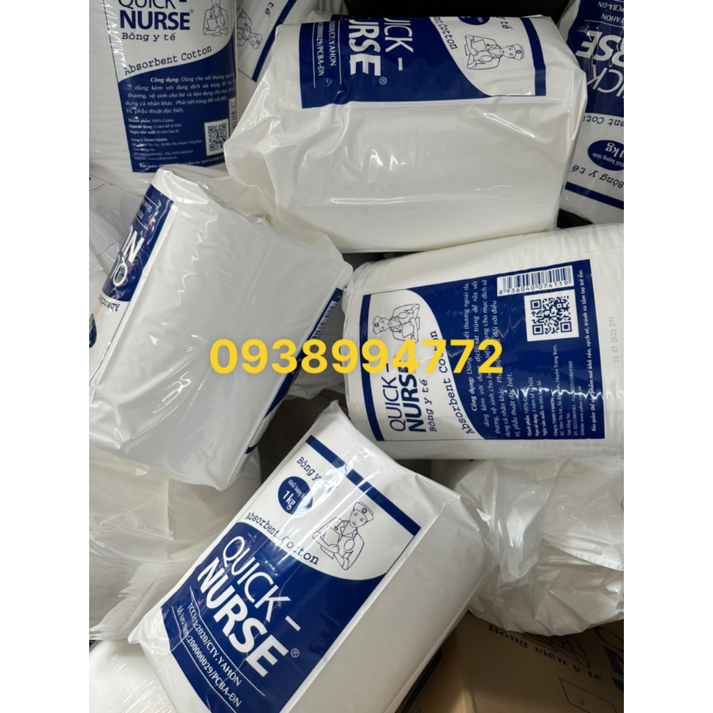 Bông gòn y tế Quick-Nurse 500g - 1KG CHÍNH HÃNG
