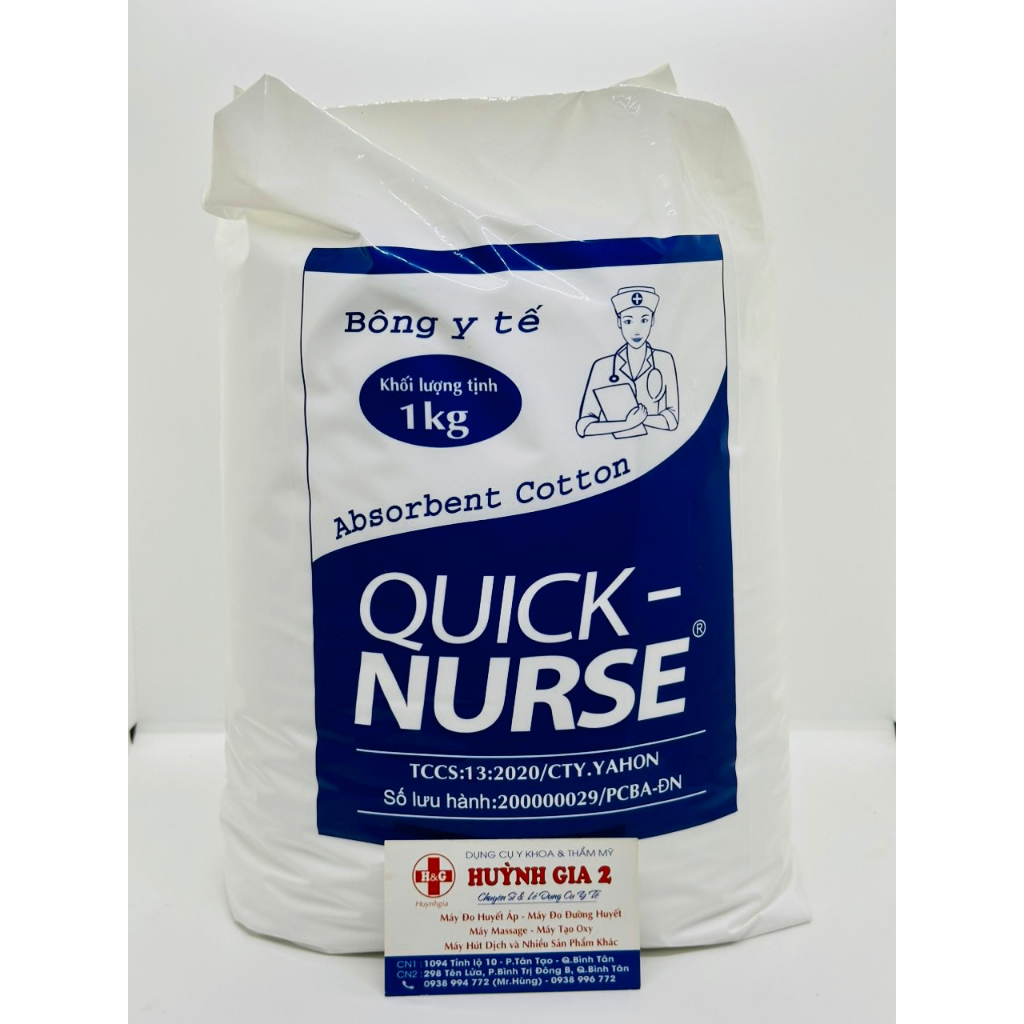 Bông gòn y tế Quick-Nurse 500g - 1KG CHÍNH HÃNG