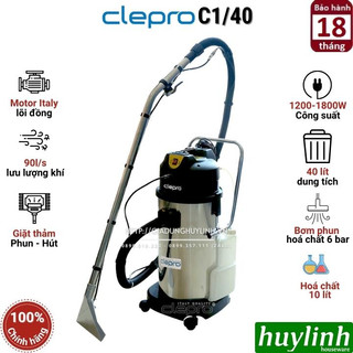 Máy giặt thảm phun hút clepro c1/40 - dung tích 40 lít - max 1800w